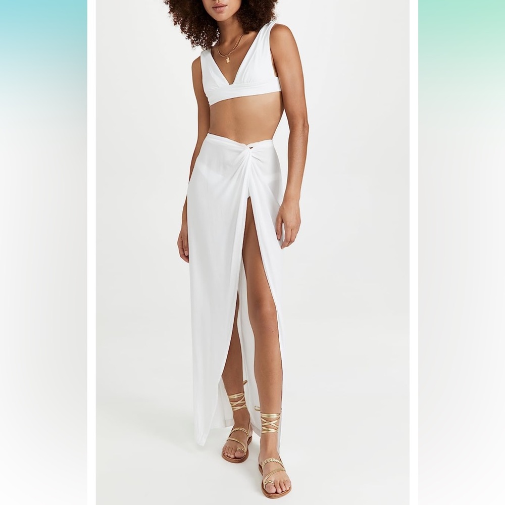 L Space White Skirt Coverup